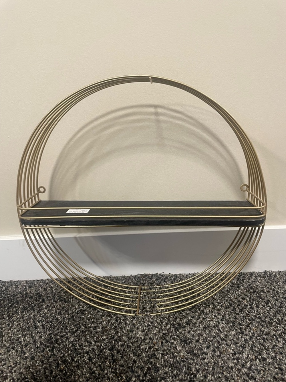 Boho MCM Round Gold and Black Shelf
